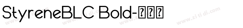 StyreneBLC Bold字体转换